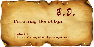 Beleznay Dorottya névjegykártya